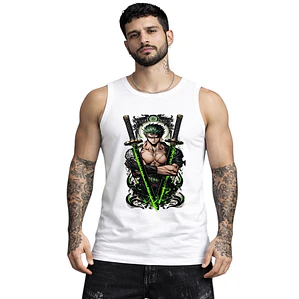 Polera Sin Mangas Zoro One Piece Espadas Anime Dtf Grafimax