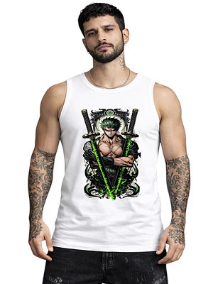 Polera Sin Mangas Zoro One Piece Espadas Anime Dtf Grafimax