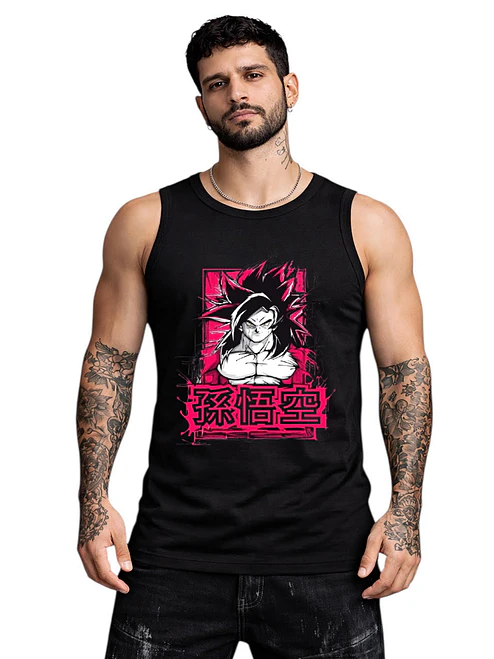 Polera Sin Mangas Son Goku Ssj4 Dragon Ball Dtf Grafimax 2