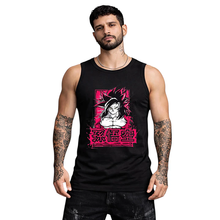 Polera Sin Mangas Son Goku Ssj4 Dragon Ball Dtf Grafimax 2