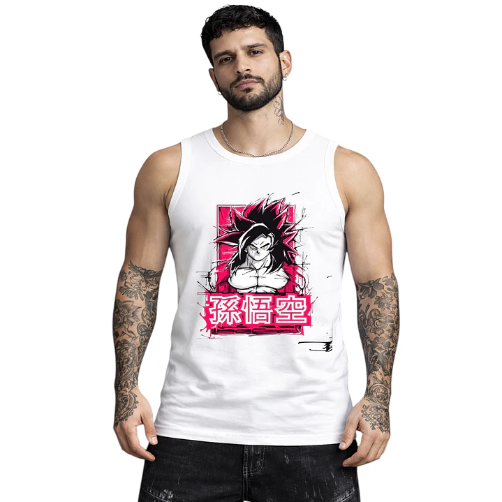 Polera Sin Mangas Son Goku Ssj4 Dragon Ball Dtf Grafimax 1