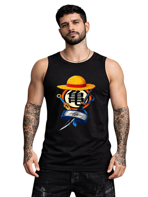 Polera Sin Mangas Animes Favoritos Logos Dtf Grafimax 2