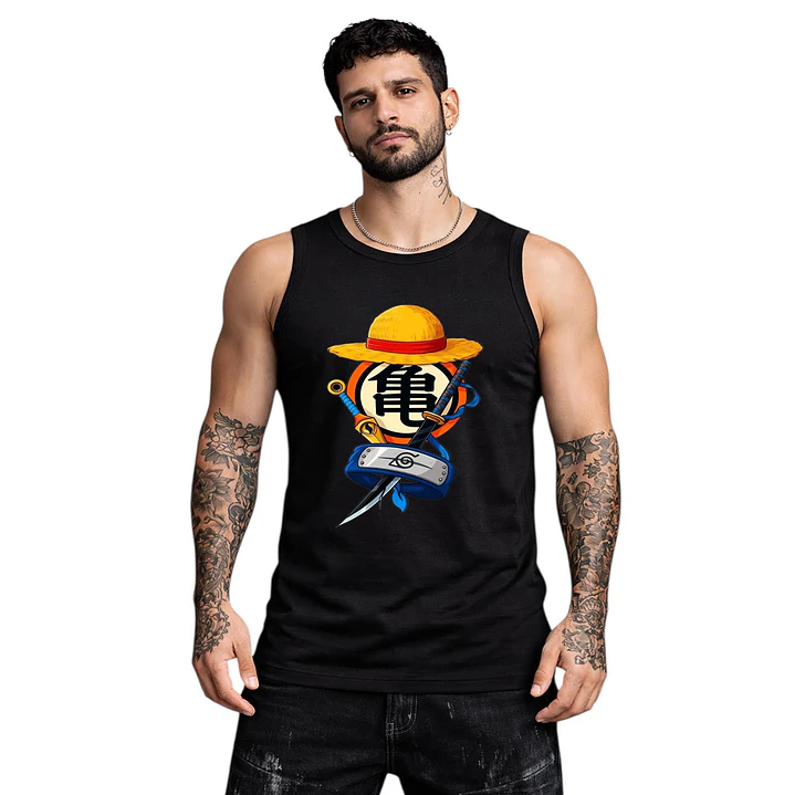 Polera Sin Mangas Animes Favoritos Logos Dtf Grafimax 2