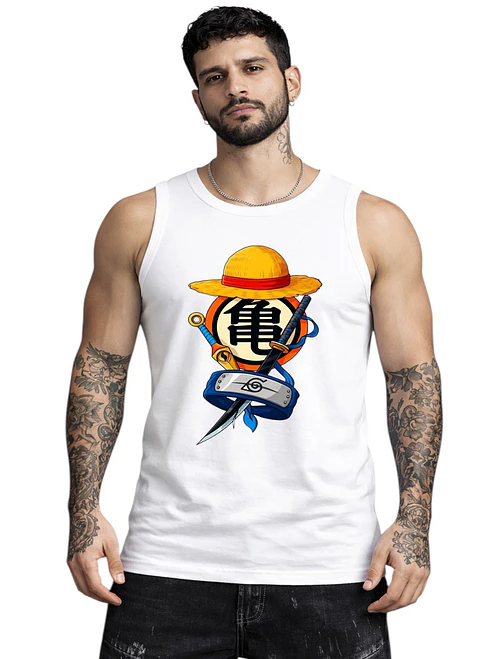 Polera Sin Mangas Animes Favoritos Logos Dtf Grafimax 1