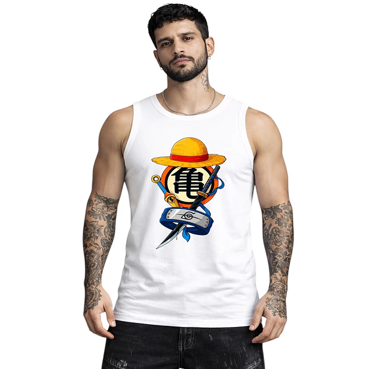 Polera Sin Mangas Animes Favoritos Logos Dtf Grafimax 1