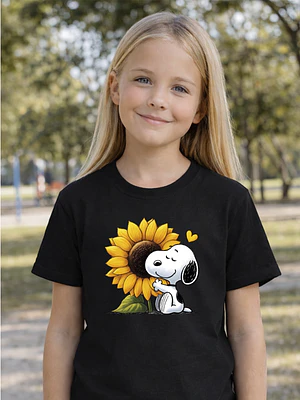 Polera Niña Snoopy Flor Cute Niñas Algodón Grafimax
