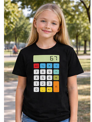 Polera Niña 67 Six Seven Meme Niñas Algodón Grafimax