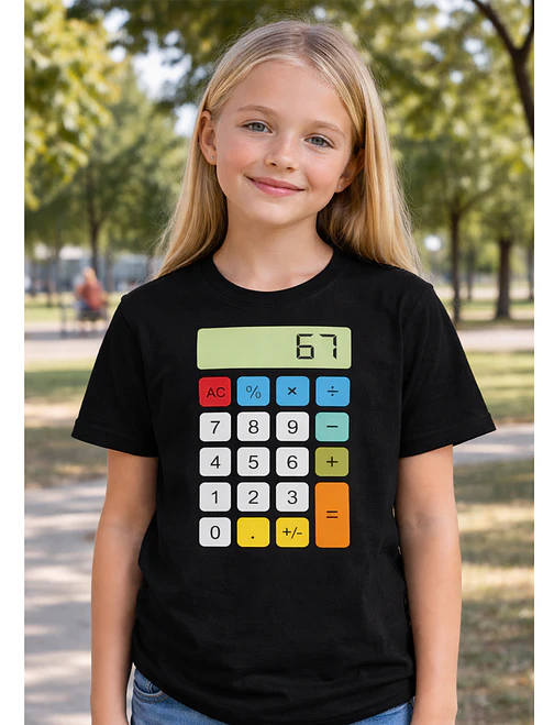 Polera Niña 67 Six Seven Meme Niñas Algodón Grafimax 1