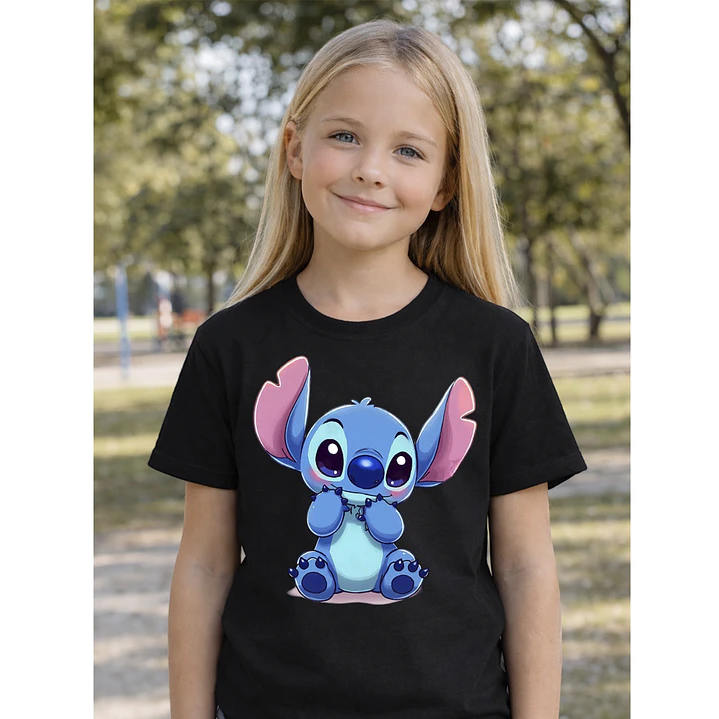 Polera Niña Stitch Chibi Cute Niñas Algodón Grafimax 1