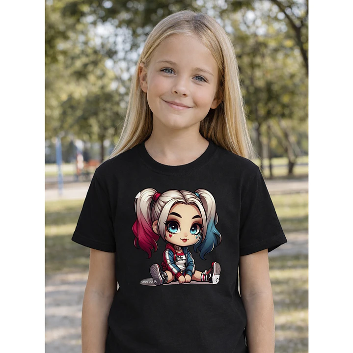 Polera Niña Harley Quinn Niñas Algodón Grafimax 1