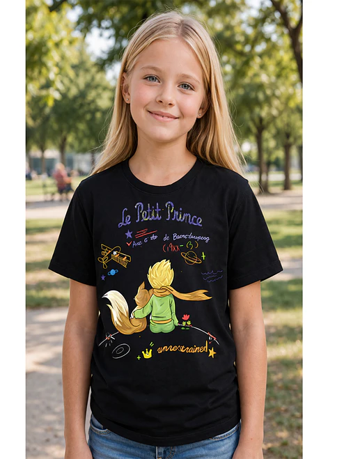 Polera Niña El Principito Niñas Algodón Grafimax 1
