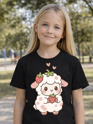 Polera Niña Ovejita Kawaii Fresa Niñas Algodón Grafimax