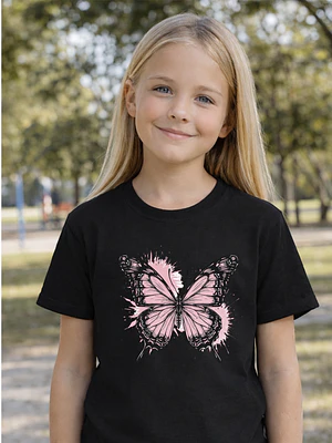 Polera Niña Mariposa Rosa Diseños Niñas Algodón Grafimax