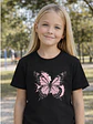 Polera Niña Mariposa Rosa Diseños Niñas Algodón Grafimax - Miniatura 1