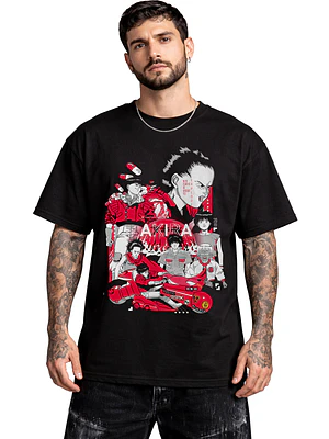 Polera Akira Anime Películas Cyberpunk Dtf Grafimax