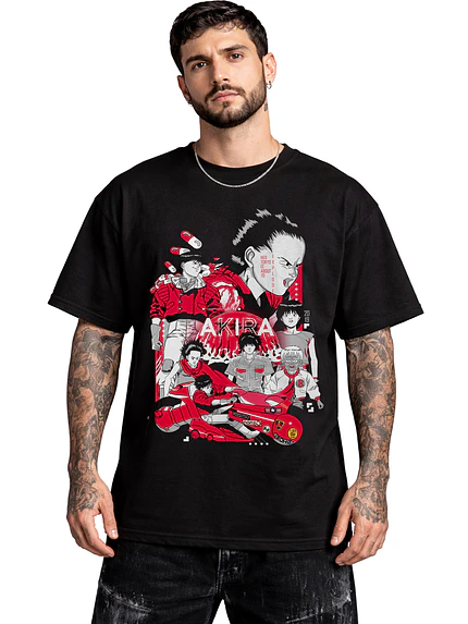 Polera Akira Anime Películas Cyberpunk Dtf Grafimax 1