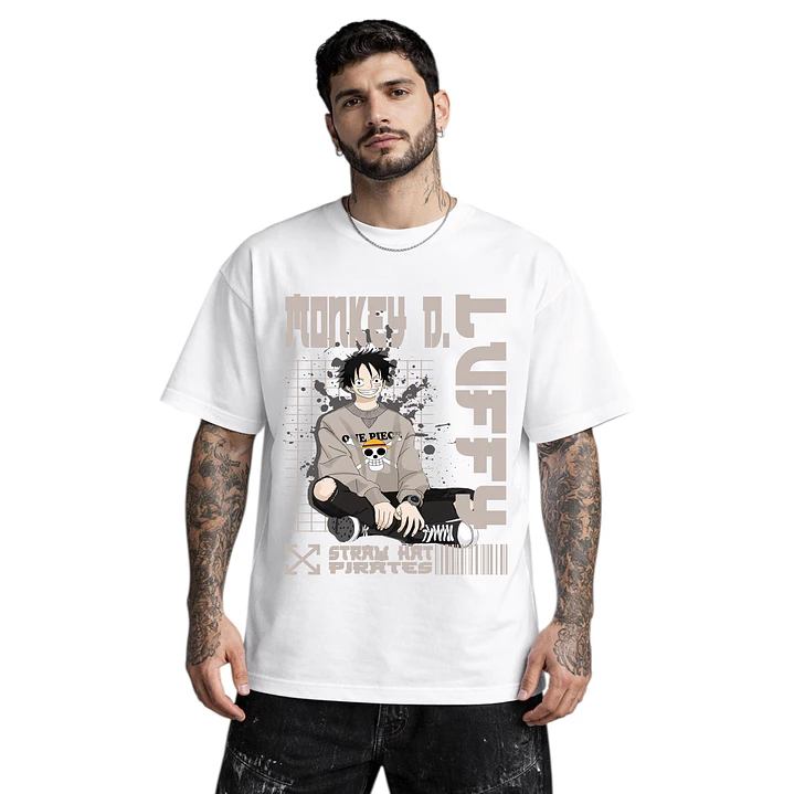Polera Luffy One Piece Straw Hat Pirates Anime Dtf Grafimax 3