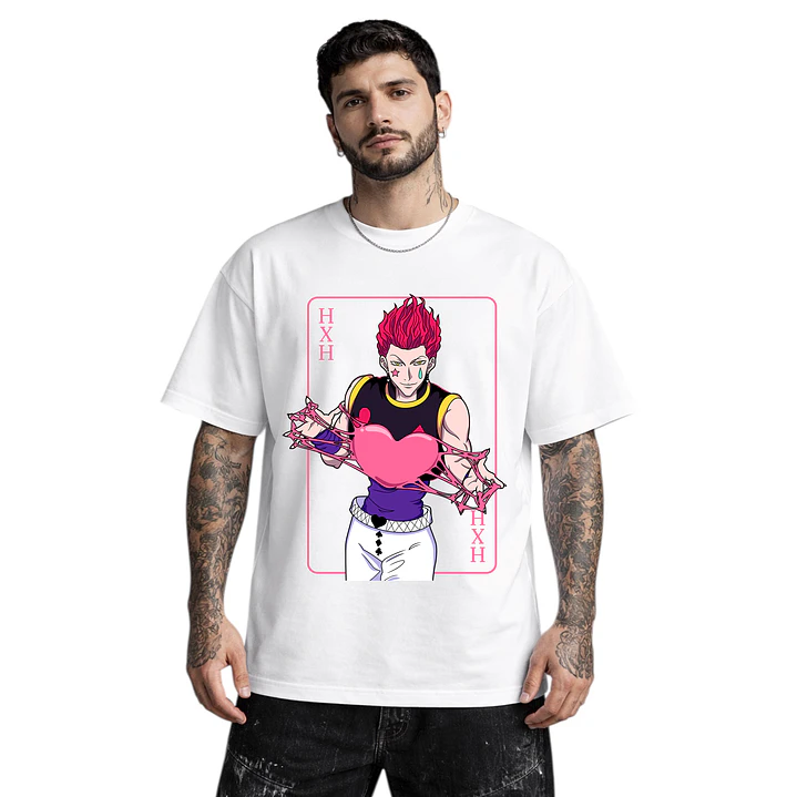 Polera Hisoka Hunter x Hunter Corazón Anime Dtf Grafimax 3