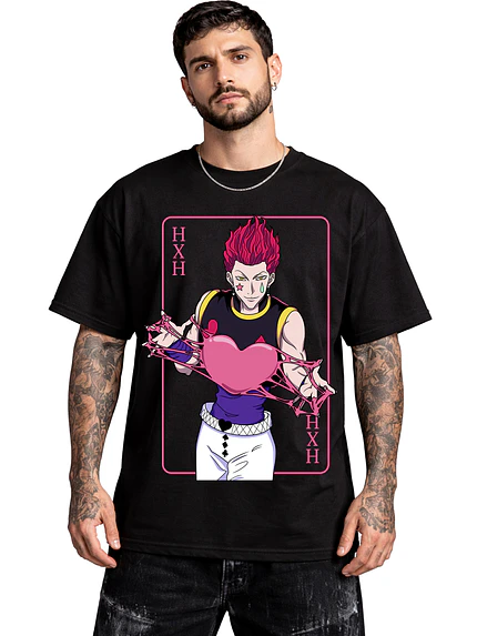 Polera Hisoka Hunter x Hunter Corazón Anime Dtf Grafimax 1