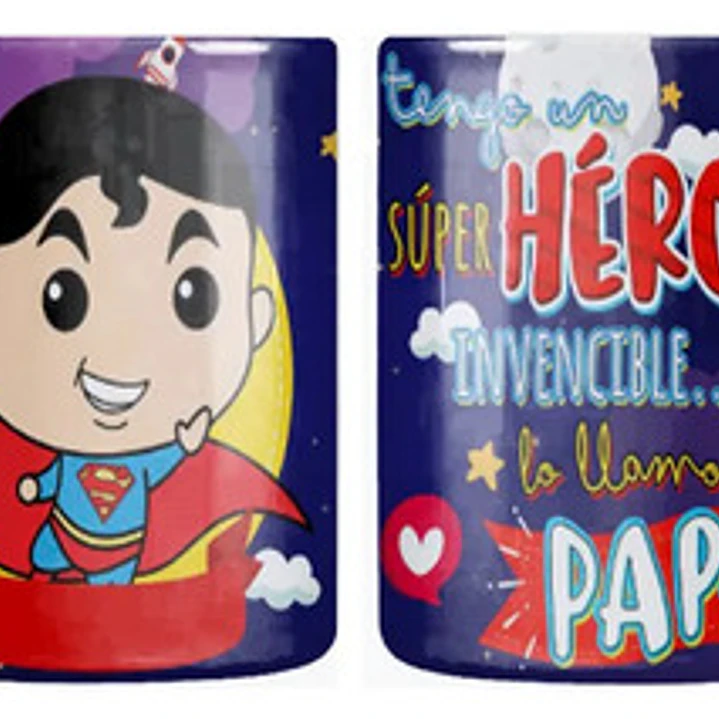 Tazón Día Del Padre Superhéroe Invencible Grafimax 1