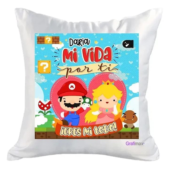 Cojín Blanco Felpa Daría Mi Vida Por Ti 40x40 Grafimax 1