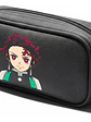Estuche Cierre Kimetsu Tanjiro Kamado Anime Negro Grafimax - Miniatura 1