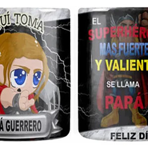 Tazón Día Del Padre Thor Papá Guerrero Grafimax
