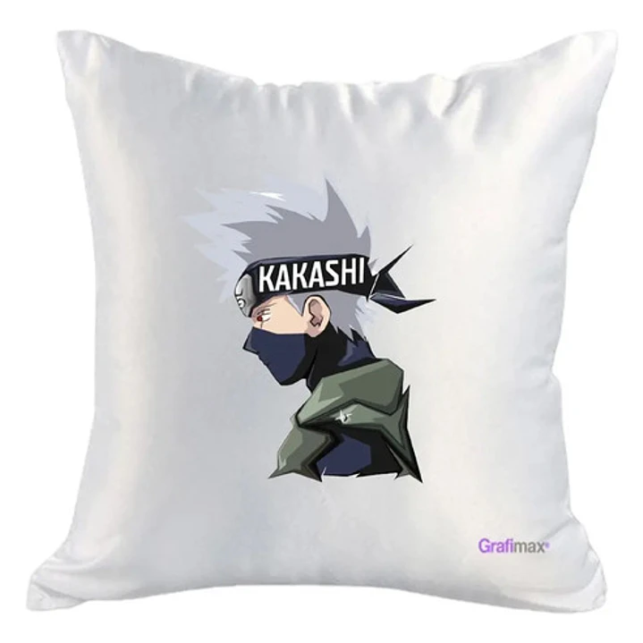 Cojín Blanco Felpa Naruto Kakashi Hatake 40x40 Grafimax 1
