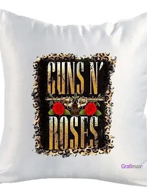 Cojín Blanco Felpa Guns N' Roses Musica 40x40 Grafimax