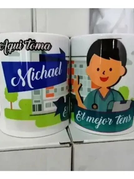 Tazón Tens Enfermera Medico Paramédico Hospital  Grafimax 4