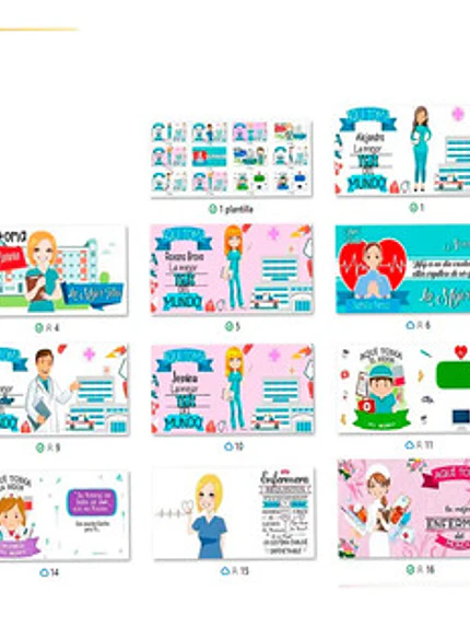 Pack 12 Tens Técnico Enfermería Enfermeras Doctor Grafimax 6