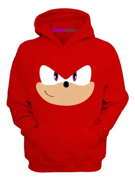 Polerón Knuckles Rojo Sonic  Capucha Grafimax 2