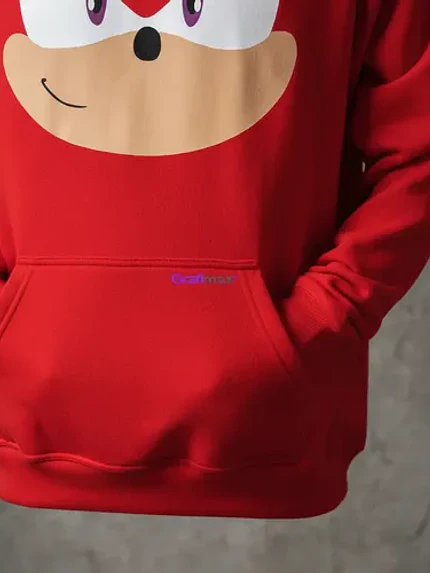 Polerón Knuckles Rojo Sonic  Capucha Grafimax 3