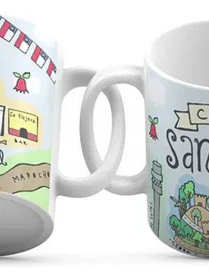 Tazón Santiago De Chile Regalo Merch Recuerdo Grafimax