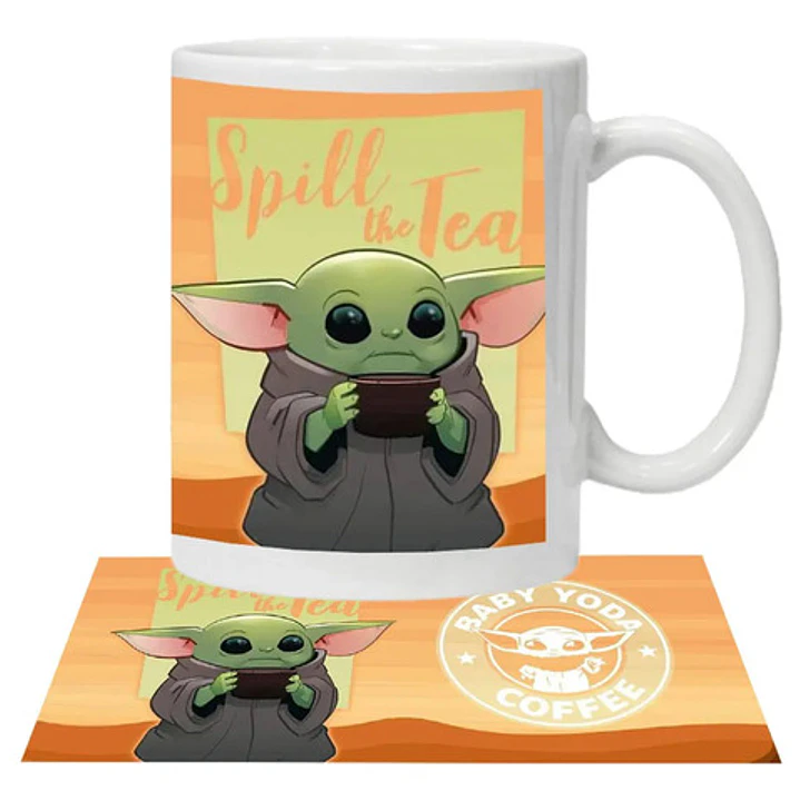 Tazón Star Wars Baby Yoda Spill The Tea Grafimax 1