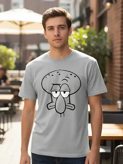Polera Calamardo Face Bob Esponja Dibujos Animados Grafimax 1