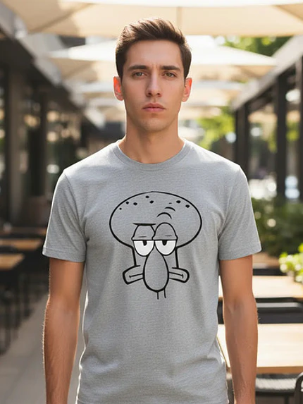 Polera Calamardo Face Bob Esponja Dibujos Animados Grafimax 2