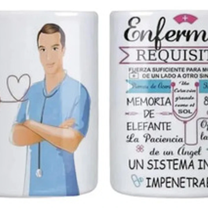 Tazón Enfermero Requisitos Frases Personalizado Grafimax 1