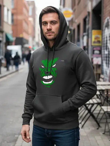 Polerón Hulk Face Hombre Algodón  Grafimax 1