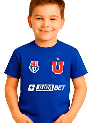 Polera Algodón Camiseta Universidad De Chile Futbol -Grafimax