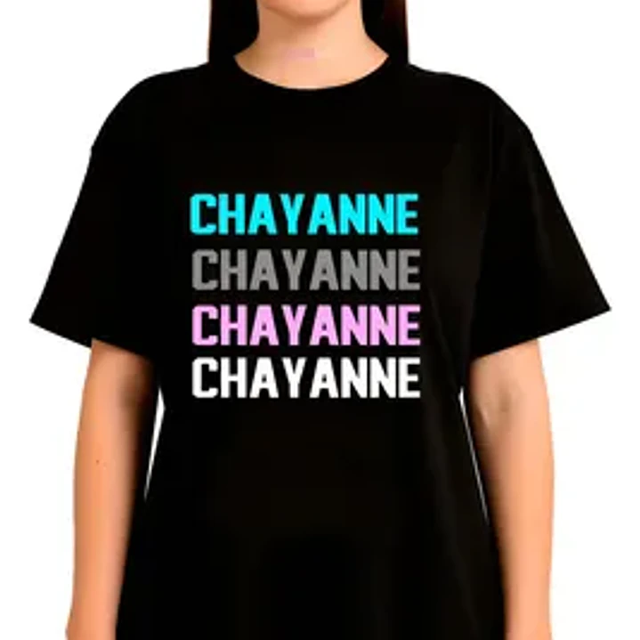 Polera Chayanne Letras Mujer Oversize Grafimax 1