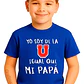 Polera Algodón Soy De La U Igual Que Mi Papá Niño Grafimax - Miniatura 1