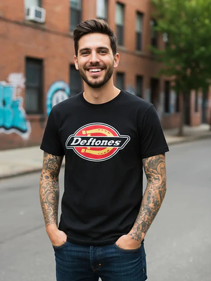 Polera Deftones Dickies Logo Rock Nu Metal Grafimax 1