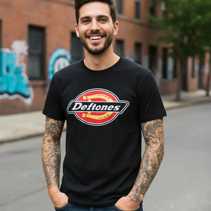 Polera Deftones Dickies Logo Rock Nu Metal Grafimax 1