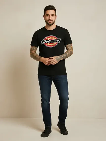 Polera Deftones Dickies Logo Rock Nu Metal Grafimax 4