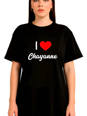 Polera Te Amo Chayanne Conciertos Oversize Mujer Grafimax