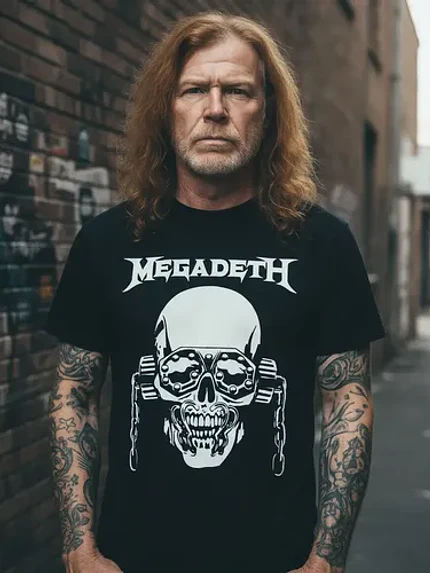Polera Megadeth Logo Trash Metal Rock Grafimax 1