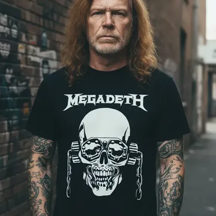 Polera Megadeth Logo Trash Metal Rock Grafimax 1