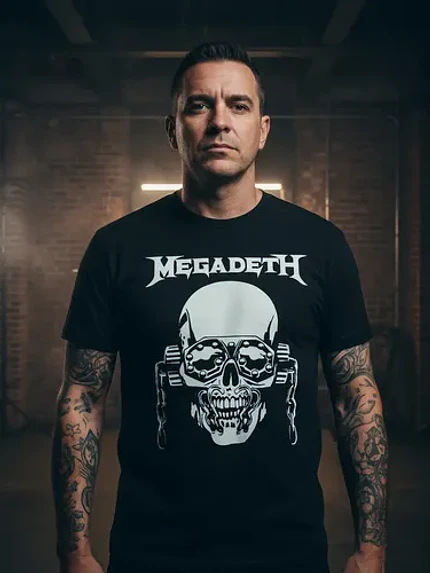 Polera Megadeth Logo Trash Metal Rock Grafimax 4
