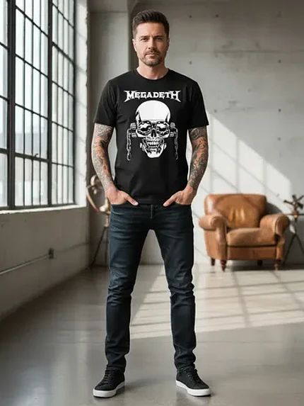 Polera Megadeth Logo Trash Metal Rock Grafimax 6